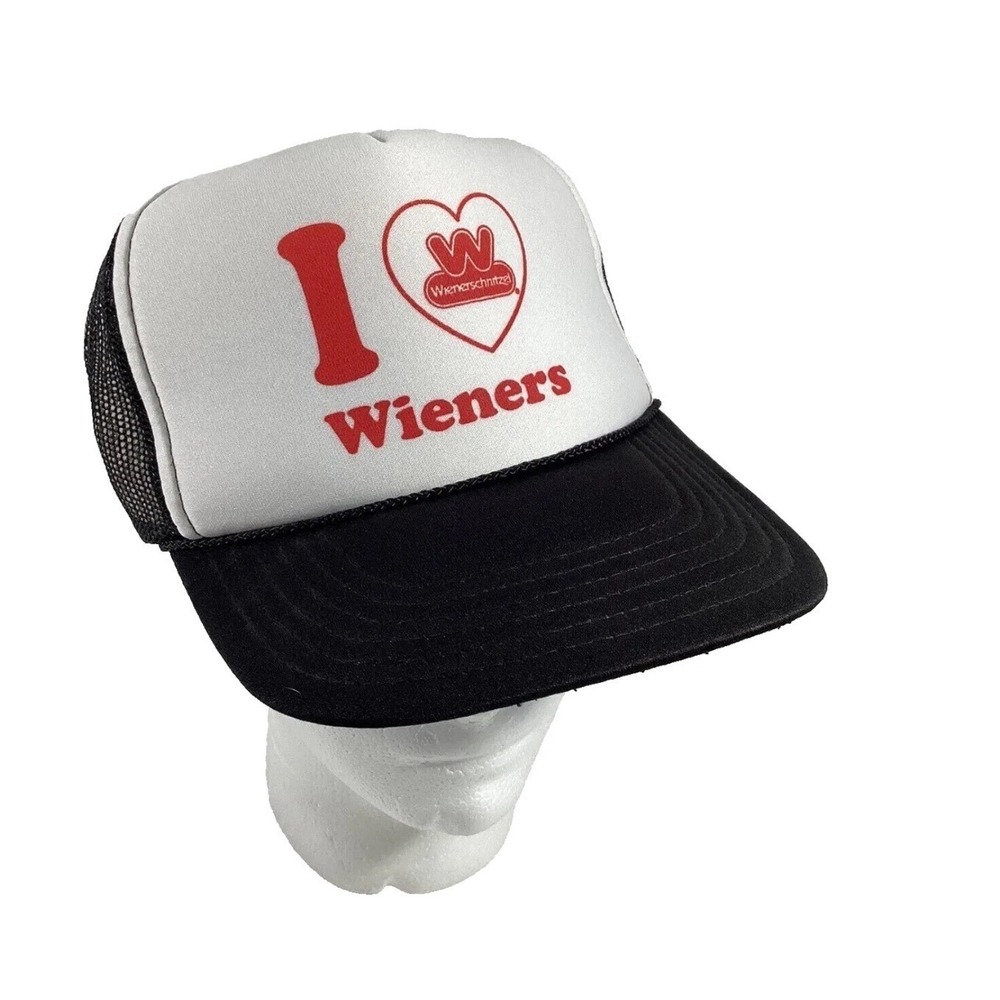 NEW Wienerschnitzel "NOT A PARTY 'TIL THE WIENERS COME OUT" Trucker Cap HAT Red